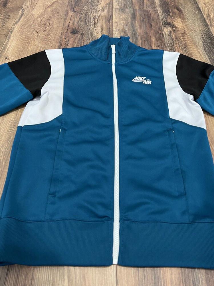 588812-393 NIKE AIR Time 2.0 JACKET Basketball Teal Turquoise Mockneck Mens S - Picture 2 of 9